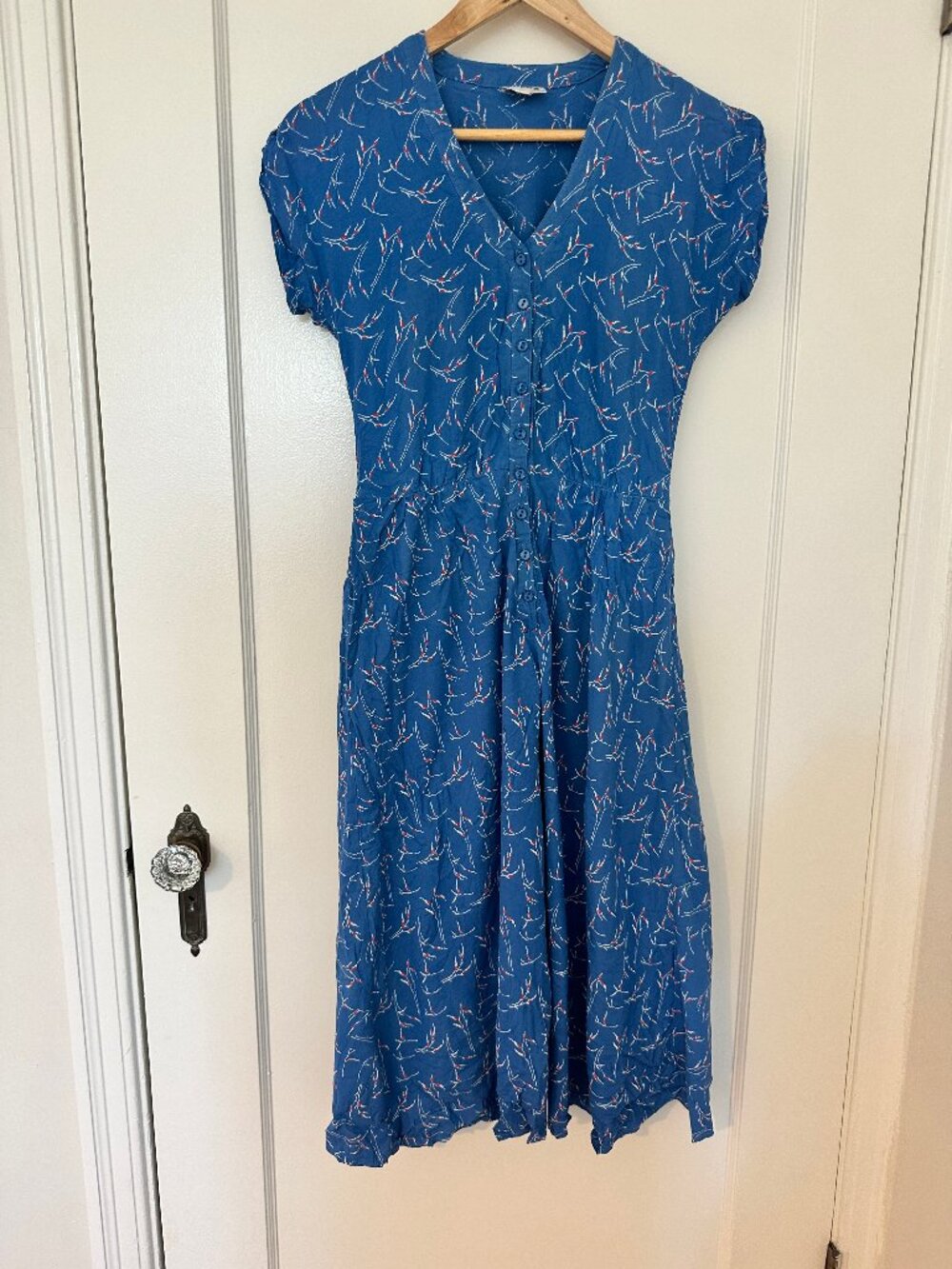 Vintage Elkont Europe Button Down Cotton Dress 8